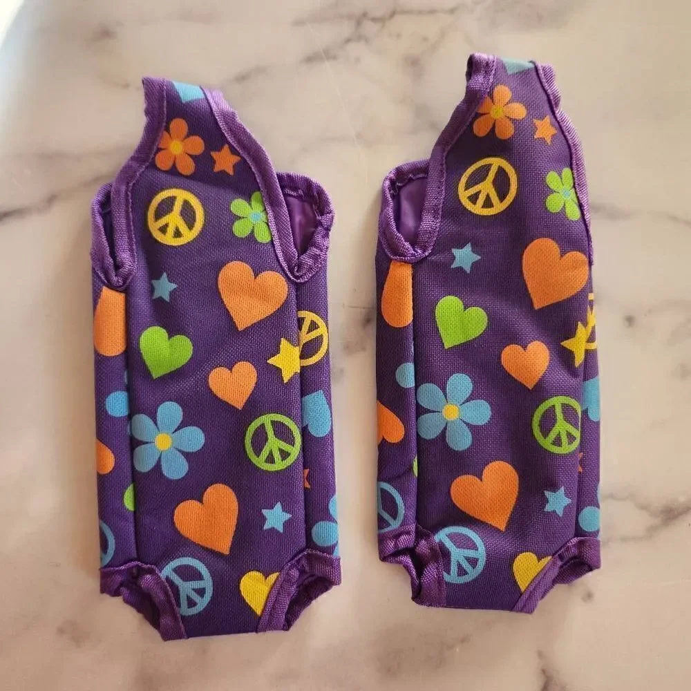Girly hippie piece bright purple plum bottle insulator set of 2 travel accessori